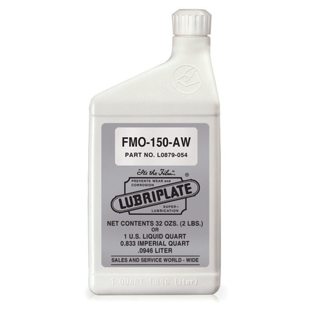 LUBRIPLATE Fmo-150-Aw, 12/1 Qts, H-1/Food Grade Usp Mineral Oil Hydraulic Fluid, Iso-32 L0879-054